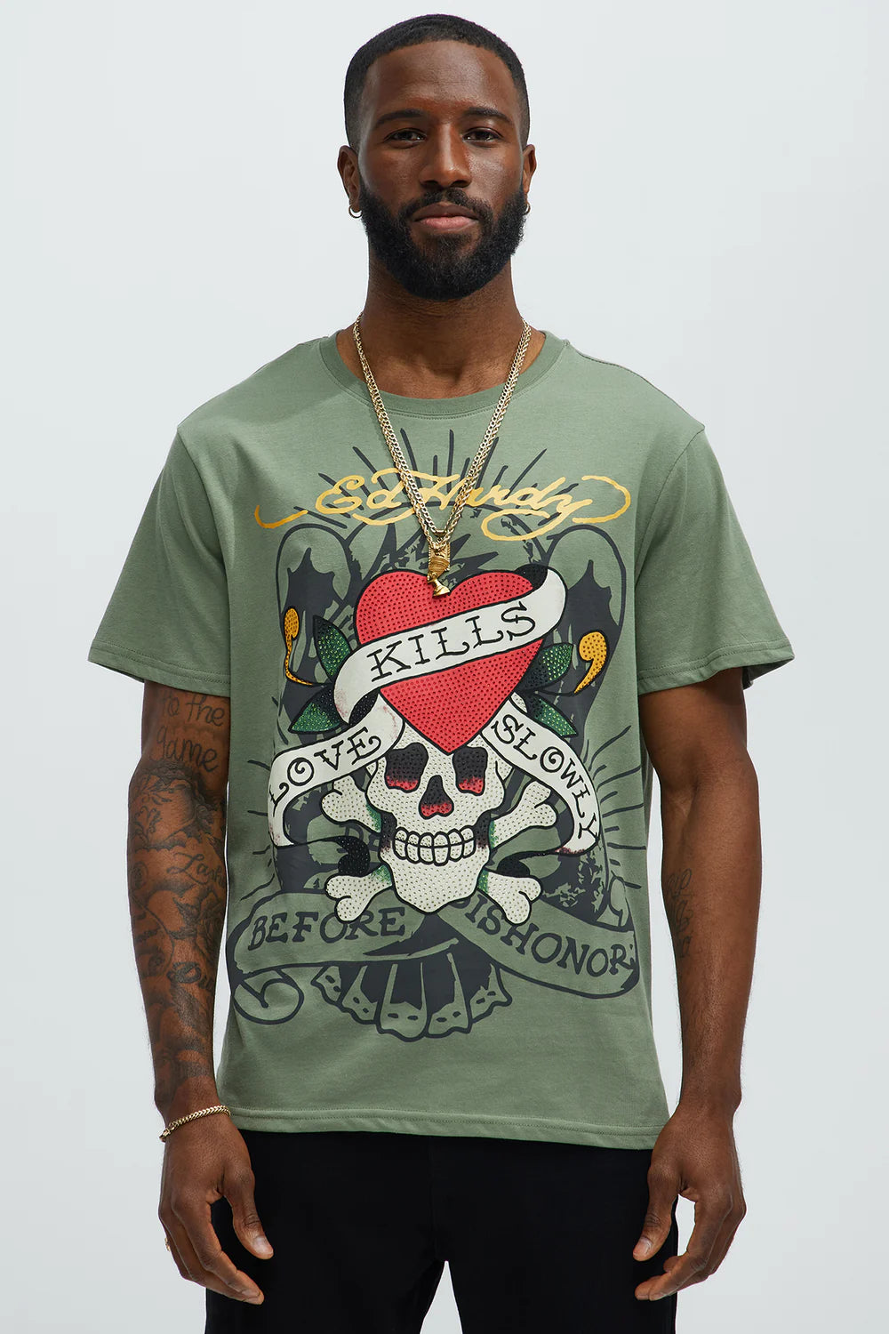 ED HARDY LKS SKULL TEE