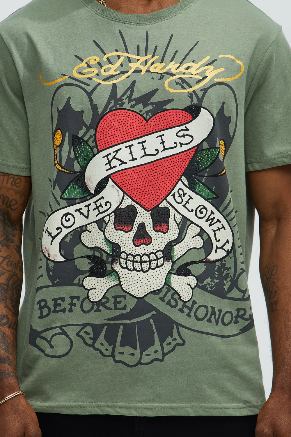 ED HARDY LKS SKULL TEE