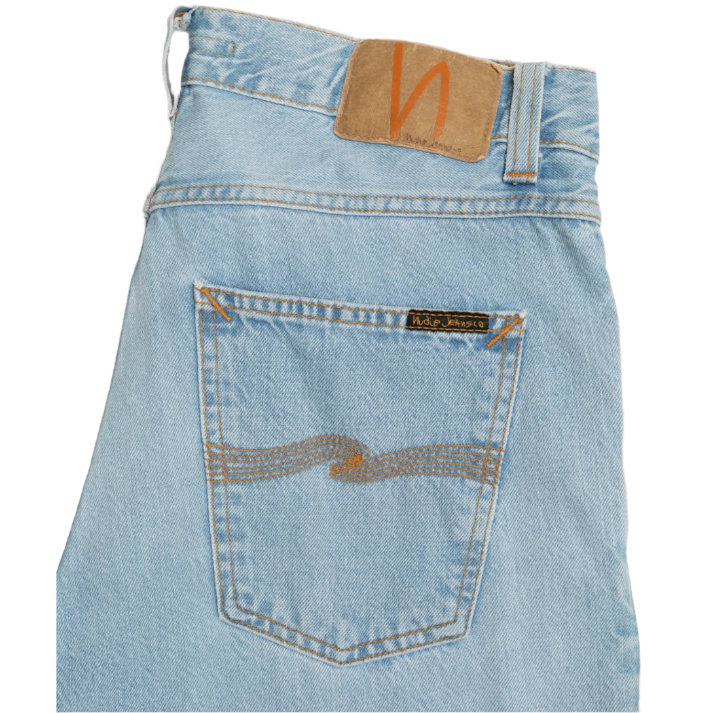 NUDIE JEANS GRITTY JACKSON BLUE TREASURE BRIGHT BLUE DENIM WASH