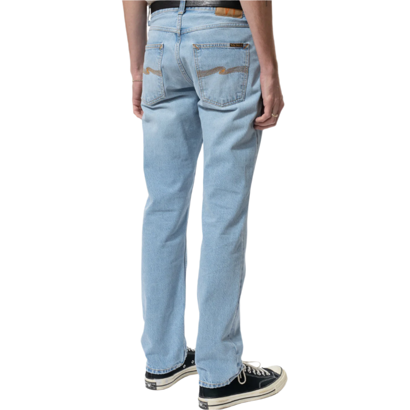 NUDIE JEANS GRITTY JACKSON BLUE TREASURE BRIGHT BLUE DENIM WASH