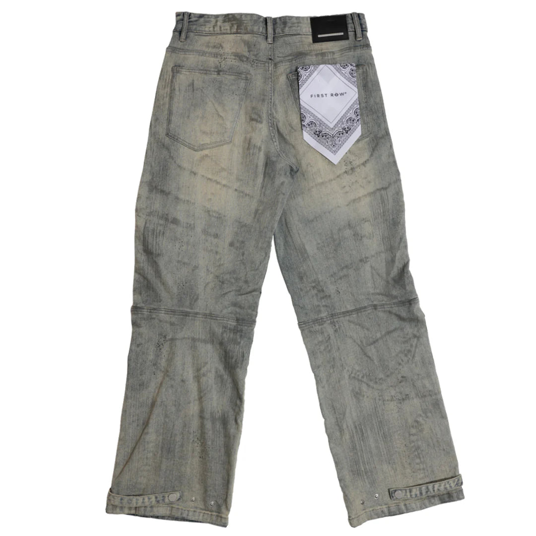 FIRST ROW MOTOR RACING Y2K DENIM PANTS