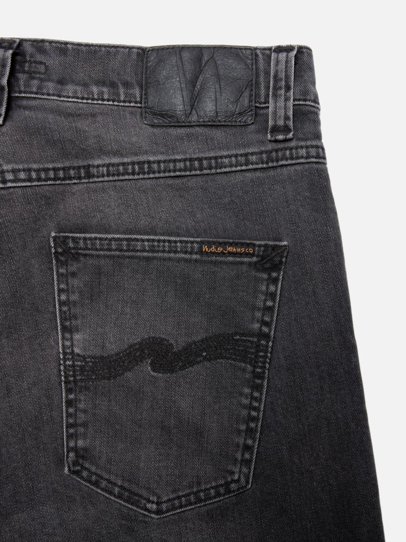 NUDIE JEANS LEAN DEAN BLACKEYES WASHED DENIM