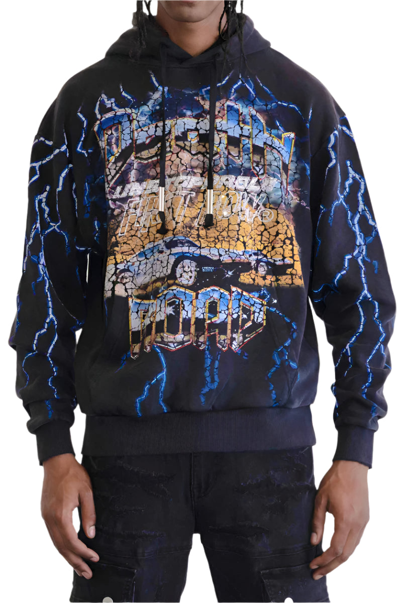 FIRST ROW DEATH ROAD LIGHTNING PULLOVER HOODIE