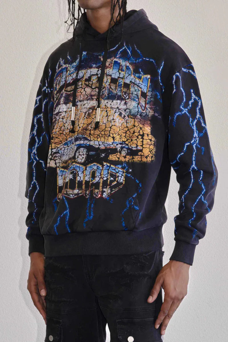 FIRST ROW DEATH ROAD LIGHTNING PULLOVER HOODIE