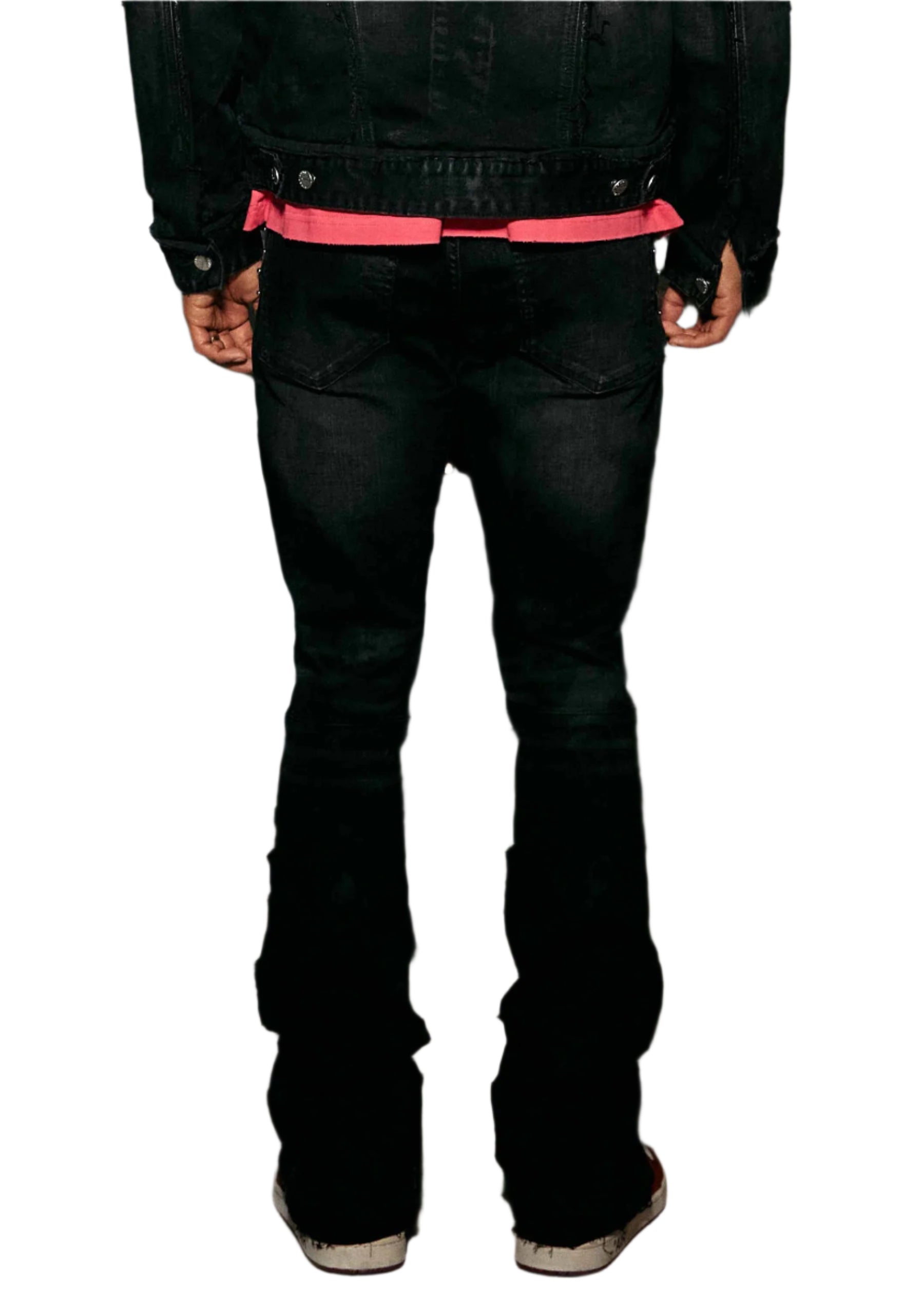 FIRST ROW STACKED FIT PANTS