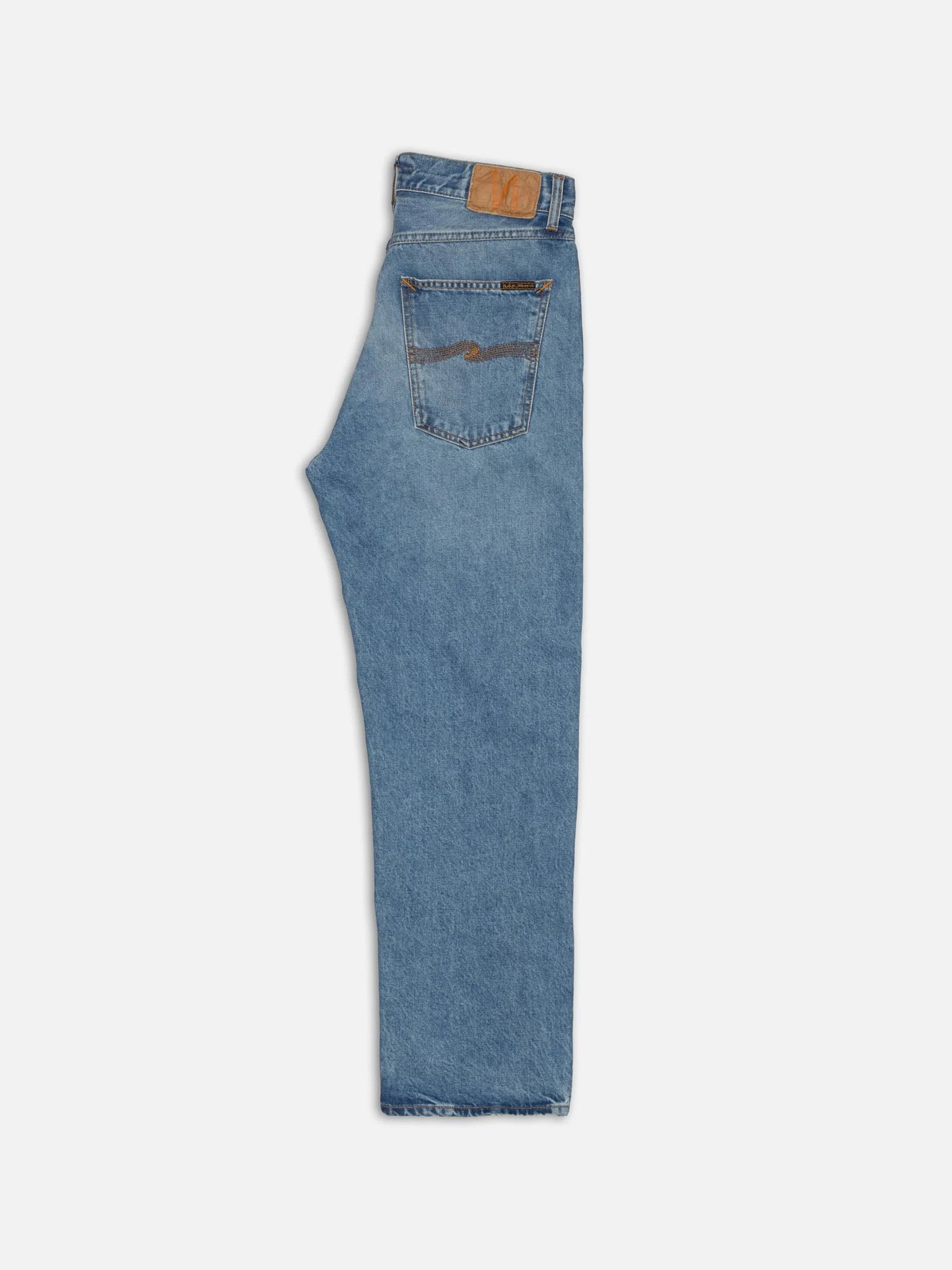 NUDIE JEANS TUFF TONY WORN TREASURE COOL BLUE WASHED DENIM