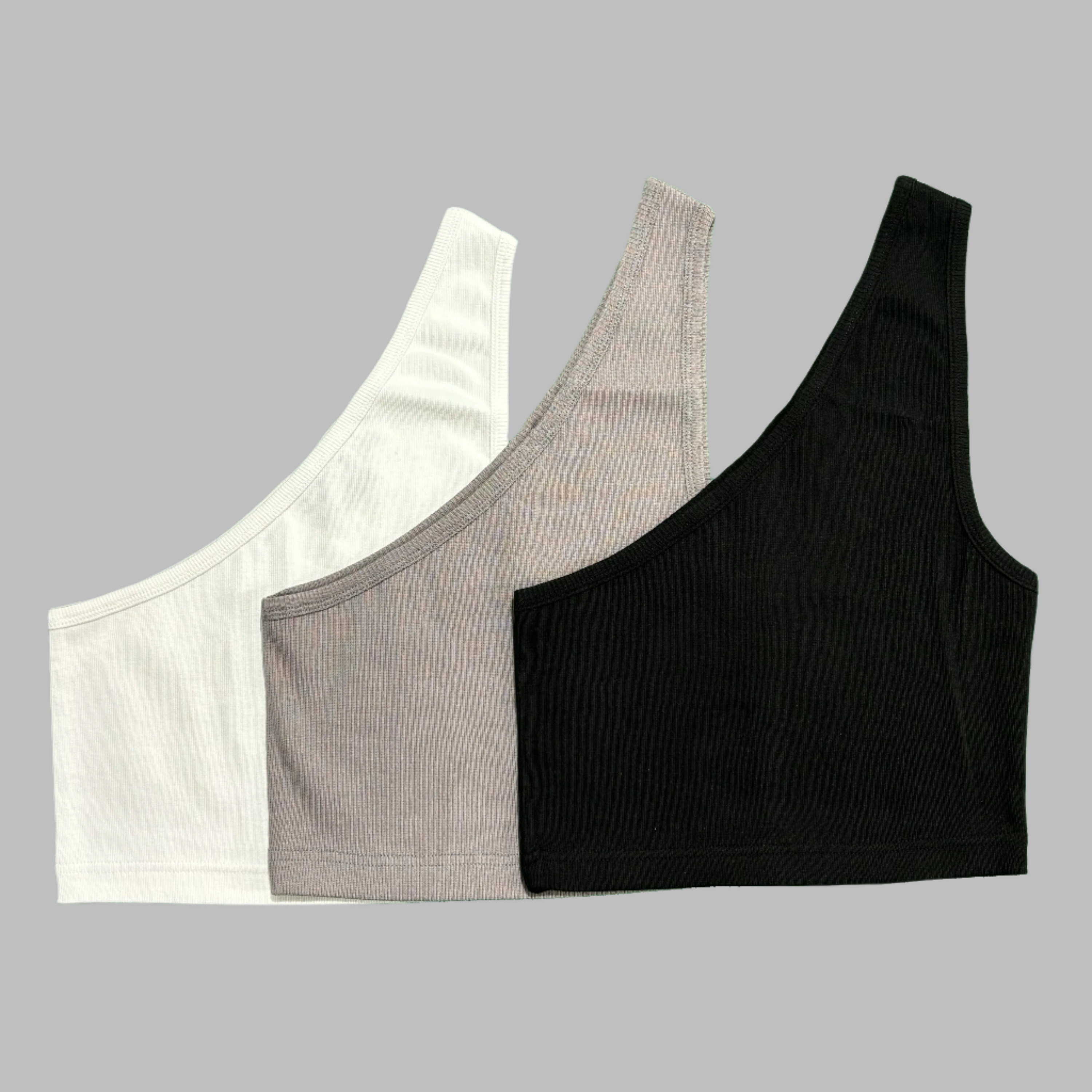 PORTER STATION ONE SHOULDER CROP TANK TOP