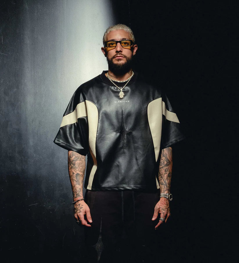 VIE RICHE VEAGAN LEATHER T-SHIRT