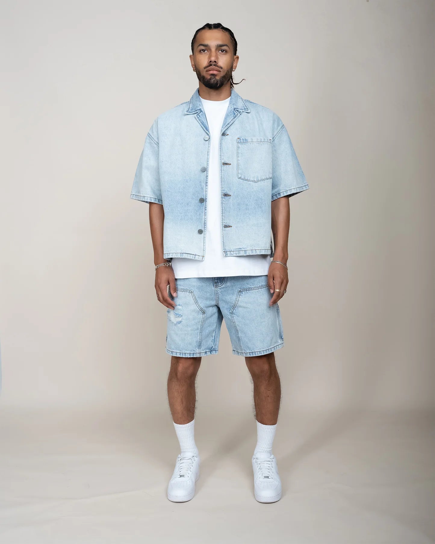 EPTM Pantalones Cortos Vaqueros Hombre