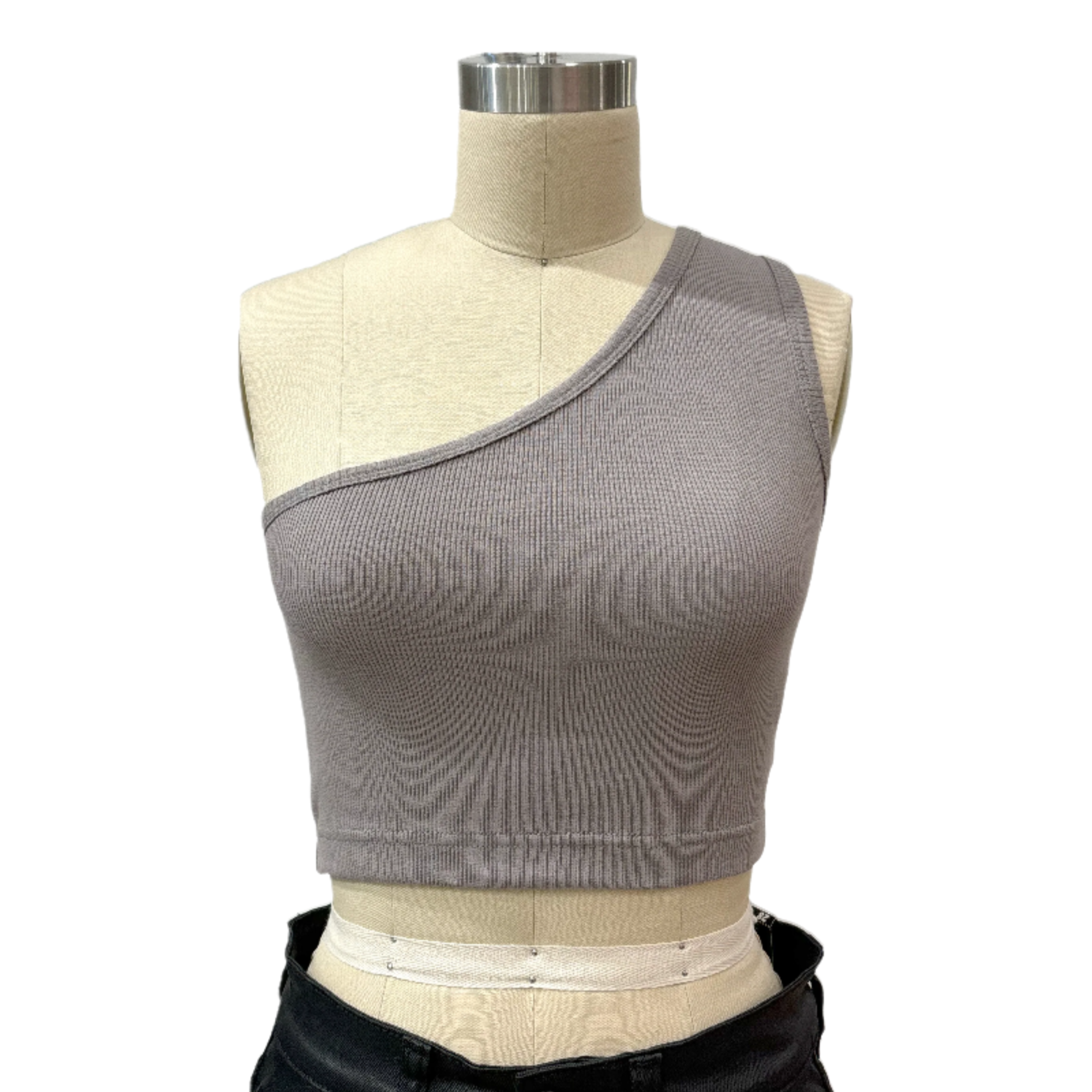 PORTER STATION ONE SHOULDER CROP TANK TOP