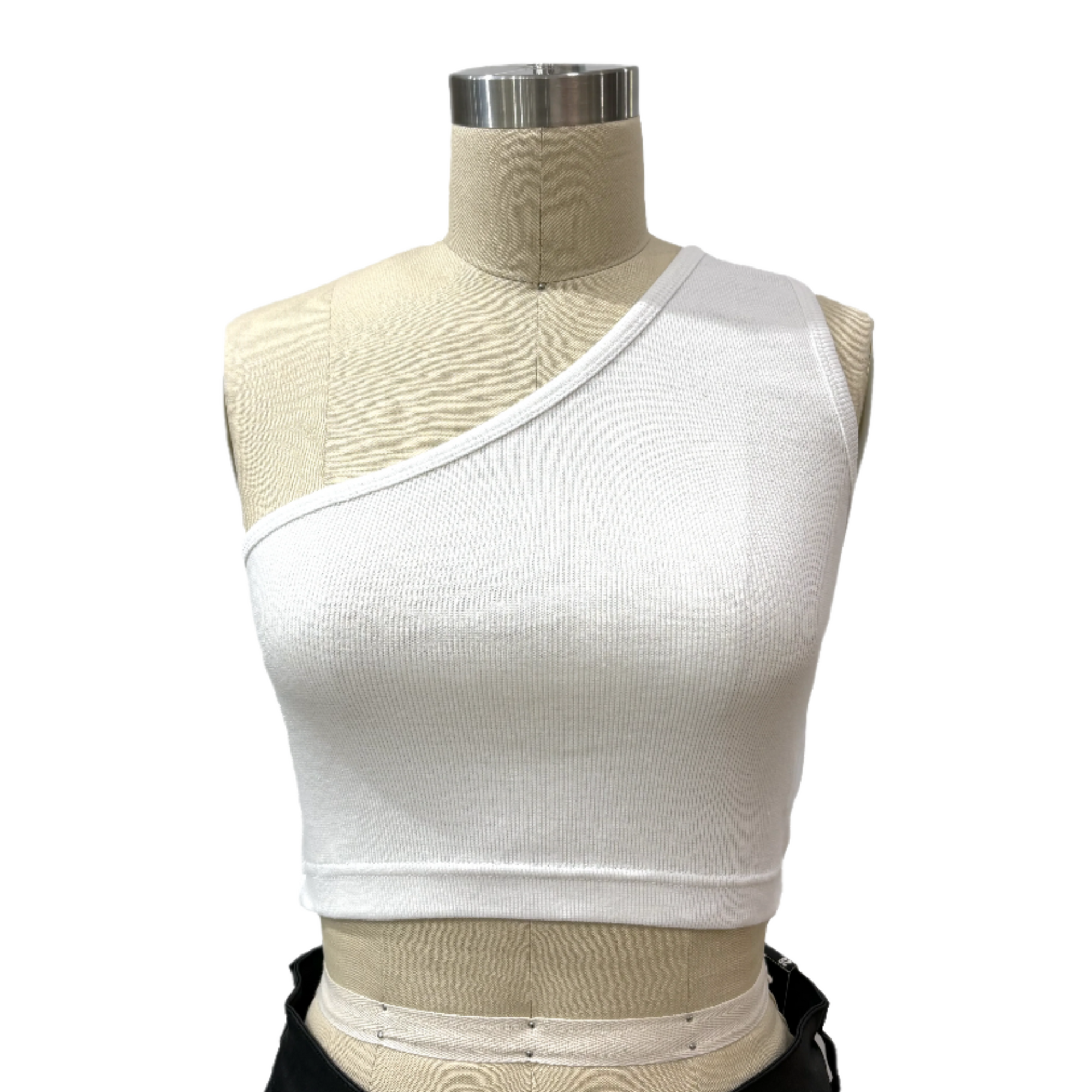 PORTER STATION ONE SHOULDER CROP TANK TOP